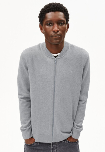 Knit Cardigan "Agaamon" - silver melange