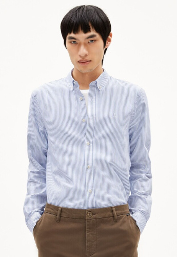 Shirt "Quasaa Stripe" - white/dark morning