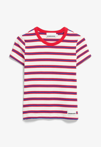 Ripp T-Shirt "Kardaa Stripes" - undyed/red/blue