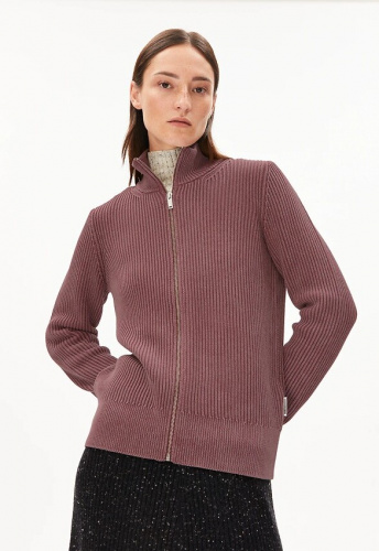 Knitted Zipper "Rebeccaa GMT Dye" - dark berry