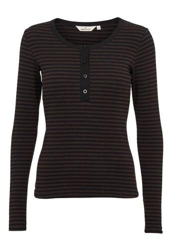 Longsleeve "Ludmilla Granddad" - chocolate/black