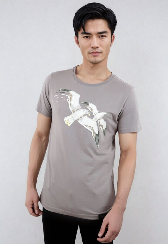 Herren T-Shirt "Möwen" - cloud grey