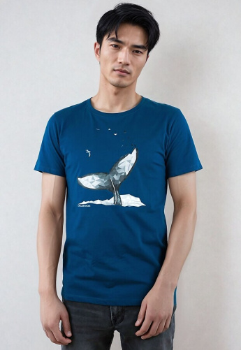 Herren T-Shirt "Wal" - majolica blue