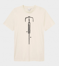 T-Shirt "Stockholm Bike Front" - oat white
