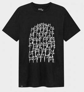 T-Shirt "Stockholm Cat Crowd" - black