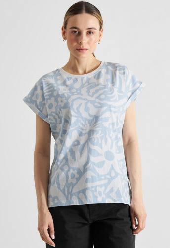 T-Shirt "Visby Wonky Beach" - skyway blue