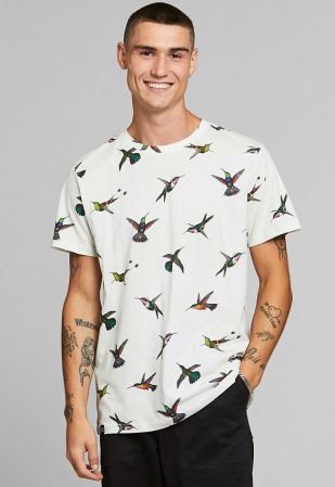 T-Shirt "Stockholm Hummingbirds" - off white