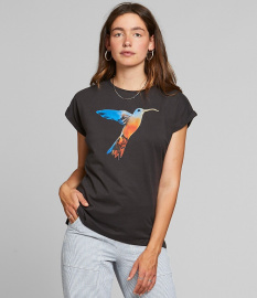 T-Shirt "Visby Painted Hummingbird" - charcoal T-Shirt "Visby Painted Hummingbird" - charcoal