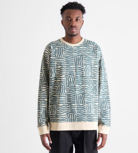 Sweatshirt "Malmoe Wave Tiles" - oat white