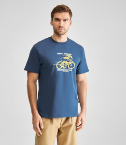 T-Shirt "Stockholm Pedal Power" - true blue