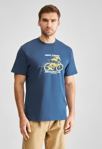 T-Shirt "Stockholm Pedal Power" - true blue