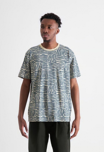 T-Shirt "Stockholm Wave Tiles" - blue