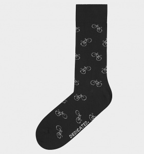 Socks "Sigtuna Bike Pattern" - black