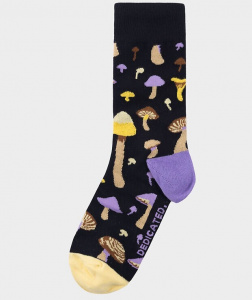 Socks "Sigtuna Mushrooms" - black