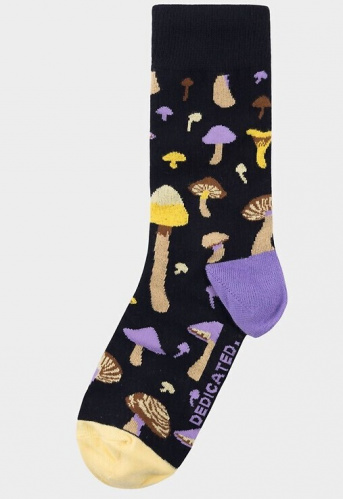 Socks "Sigtuna Mushrooms" - black