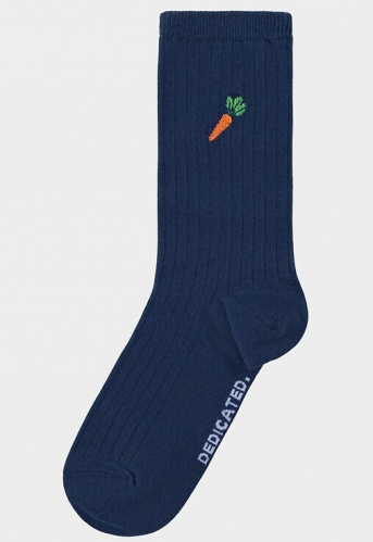 Rib Socks "Knivsta Carrot" - estate blue