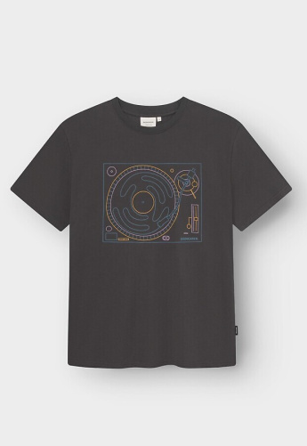 T-Shirt "Stockholm Turntable Lines" - charcoal