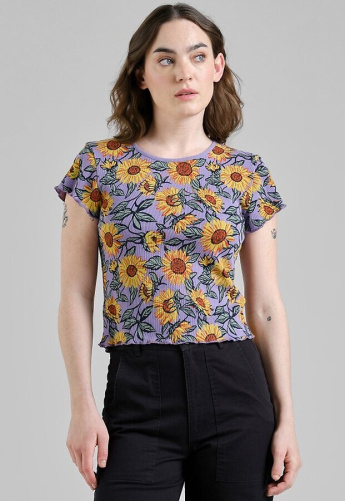 Rib Top "Ven Sunflower" - haze purple