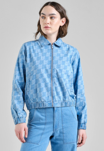 Jacke "Sunna Denim Pepita Cats" - light blue