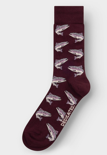 Socks "Sigtuna Trout" - burgundy