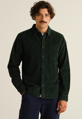 Shirt "Varberg Corduroy" - dark green