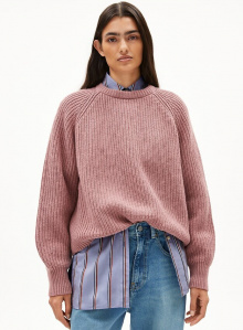 Wollstrick-Pullover "Kaagi" - light berry