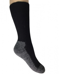 Hirsch Natur Trekking Socke - schwarz/anthrazit