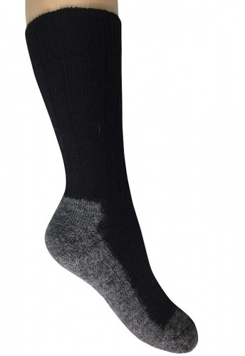 Hirsch Natur Trekking Socke - schwarz/anthrazit