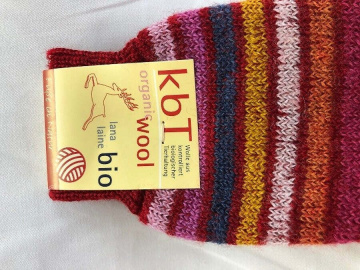 Organic Wool Leg Warmer - poppy melange