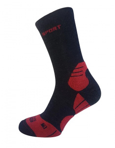 Hirsch Sports Socks "Mika" - grey/red