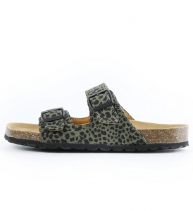 Sandal "Luni Animal" (vegan) - olive
