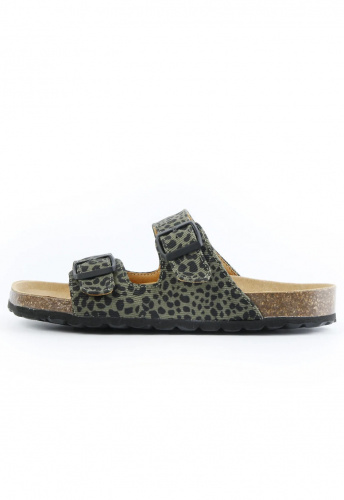 Sandale "Luni Animal" (vegan) - olive