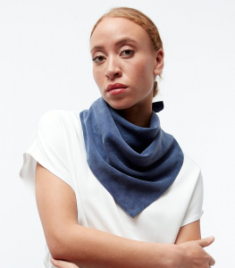 Givn Tencel Scarf "GBBrooklyn" - nightshade blue