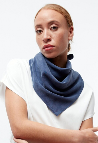 Givn Tencel Scarf "GBBrooklyn" - nightshade blue