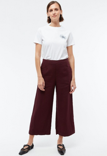 Givn Leinen-Hose "GBFay" - burgundy