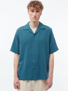 Short Sleeved Muslin Shirt "GBLuca" - basalt
