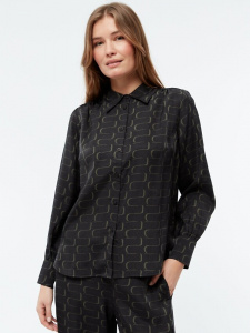 Givn Bluse "Kasia" - black/dark khaki