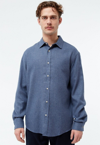 Givn Flanell-Hemd "John" - yale blue