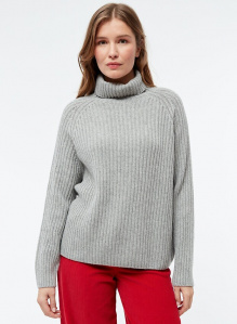 Givn Woll-Strickpullover "Cassia" - mid grey