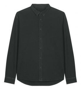 Hemd "Worker" - vintage g. dyed black rock