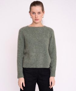 Mohair Knit Sweater "Alicia" - bay leaf