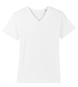 V-Neck T-Shirt "Stanley Presenter" - weiß