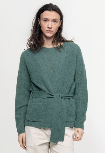 Mohair Cardigan "Camille" - juniper