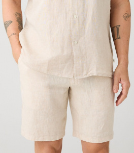Lockere Leinen-Shorts - sand