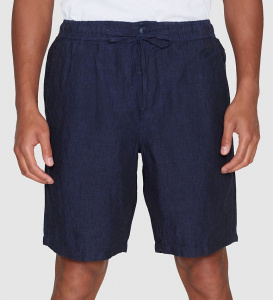 Lockere Leinen-Shorts - dunkelblau