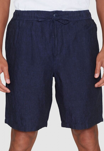 Lockere Leinen-Shorts - dunkelblau