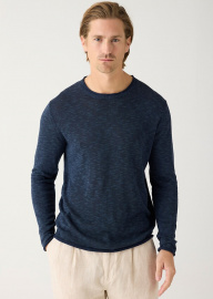 Crew neck knit Tencel - dunkelblau