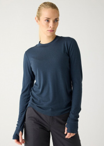 Womens Dynamic Wool Long Sleeve - total eclipse