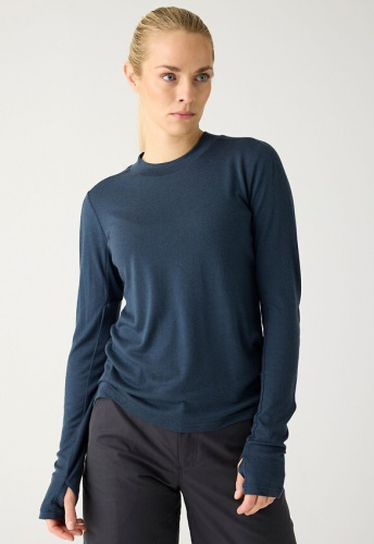 Damen Merino-Longsleeve - dunkelblau
