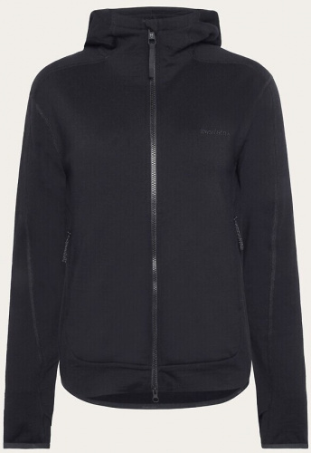 Damen Merino-Zipper - schwarz